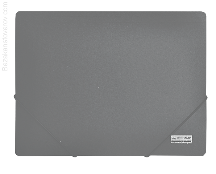 Папка А4 на 2-х гумках, JOBMAX, сірий