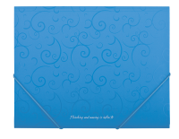 Папка А5 на гумках, BAROCCO, блакитний