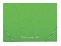 Папка А4 на гумках, BAROCCO, салатовий