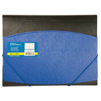 Папка А4 на круглих гумках, двоколірна, синя