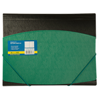 Папка А4 на круглих гумках, двоколірна, зелена