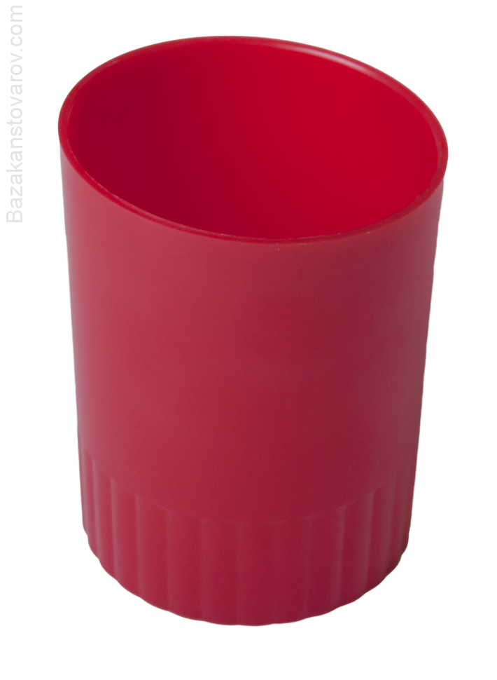 Стакан пласт. для письменных принадлежностей JOBMAX, красный
