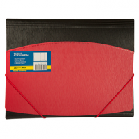 Папка А4 на круглих гумках, двоколірна, червона