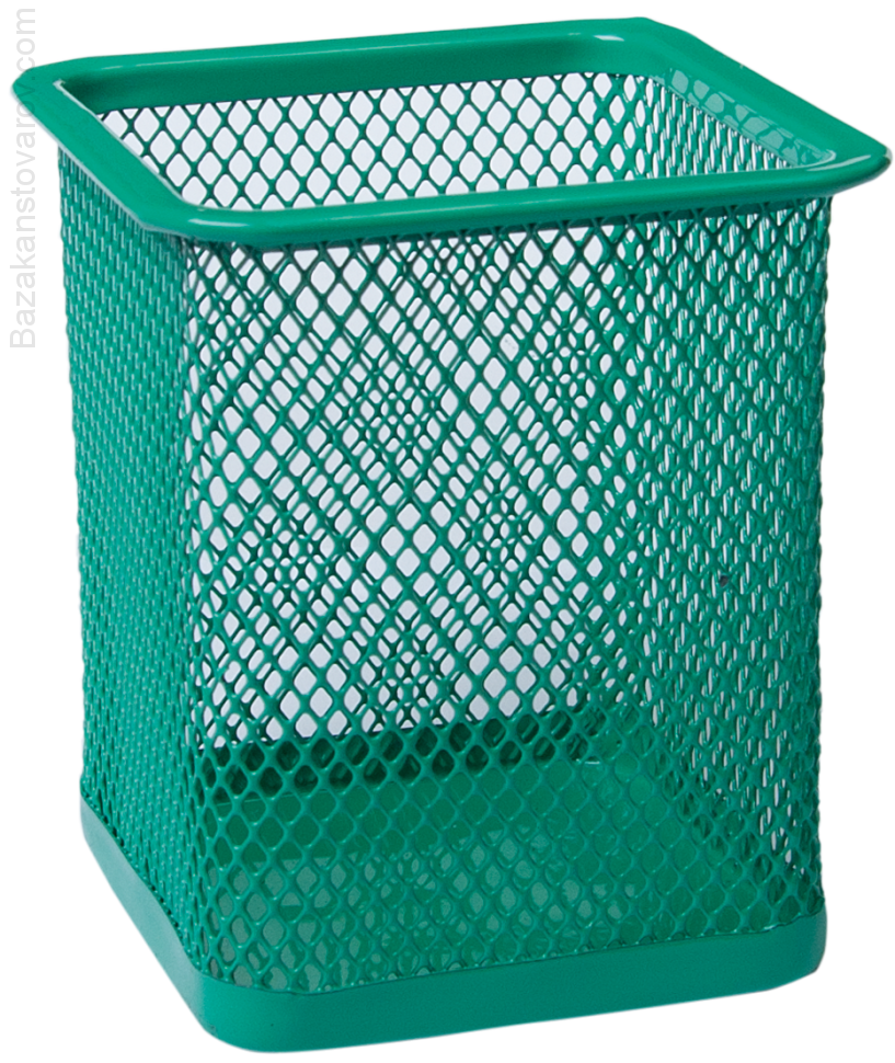 Підставка для ручок квадратна 80х80х95мм, металевий, зелений