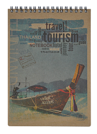 Блокнот на пруж. cверху KRAFT, А5, 80л., клетка, перф.