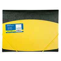 Папка А4 на круглих гумках, двоколірна, жовта