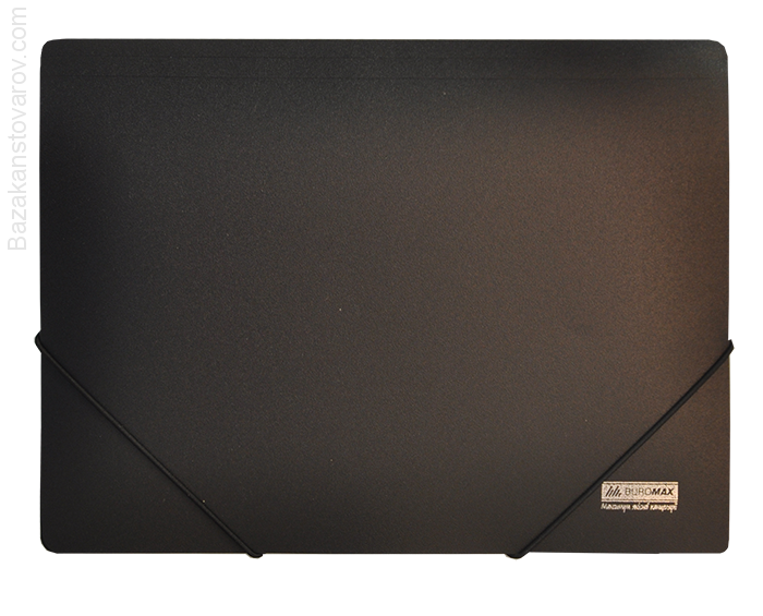 Папка А4 на 2-х резинках, JOBMAX, черный