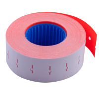 Ценник 22*12мм (1000шт, 12м), прямоугольный, внутренняя намотка, красный