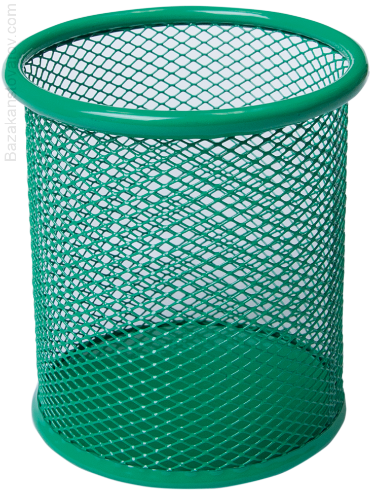 Підставка для ручок кругла 80х80х97мм, металевий, зелений
