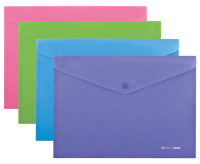 Папка-конверт А4 на кнопці, BAROCCO, непрозора