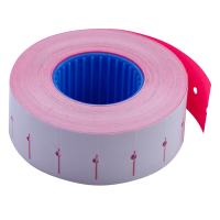 Ценник 22*12мм (1000шт, 12м), прямоугольный, внутренняя намотка, малиновый