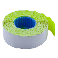 Ценник 22*12мм (1000шт, 12м), фигурный, внутренняя намотка, желтый