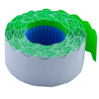 Ценник 26*12мм (1000шт, 12м), фигурный, внутренняя намотка, зеленый