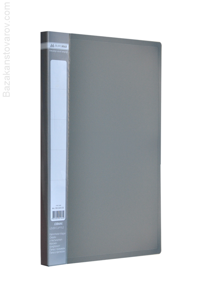 Папка А4 з боковим притиском JOBMAX, сірий