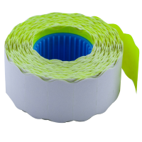 Ценник 26*12мм (1000шт, 12м), фигурный, внутренняя намотка, желтый