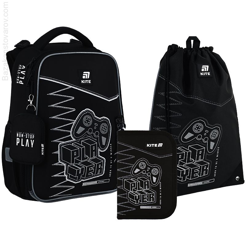 Набір рюкзак + пенал + сумка для взуття Kite 531 Player