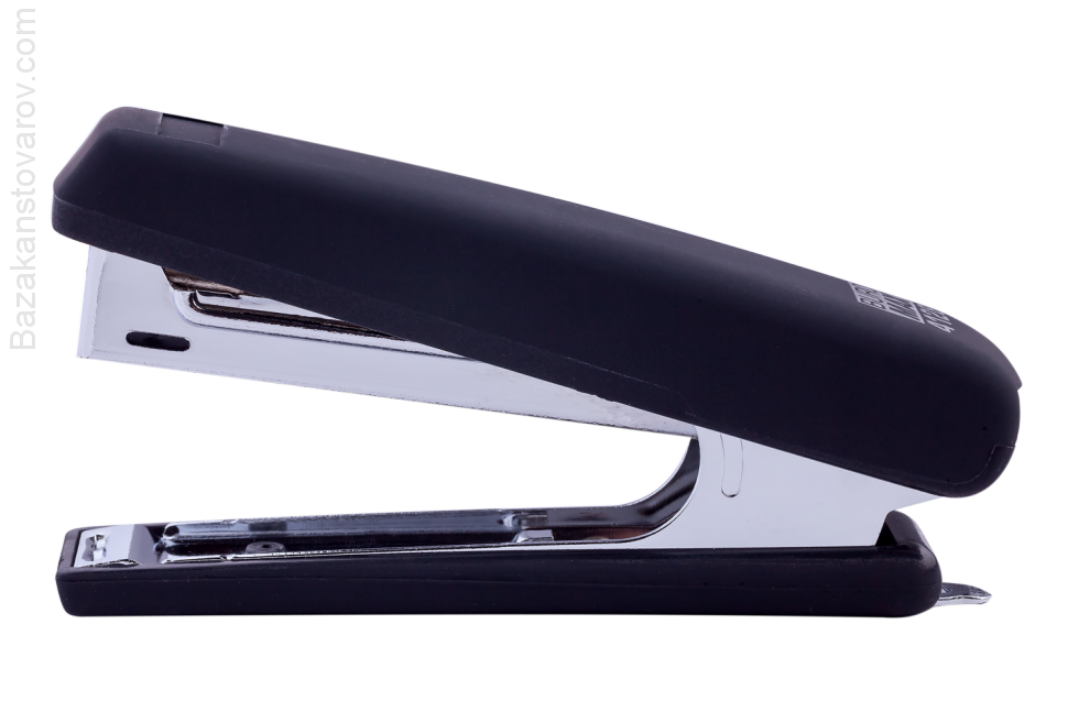 Степлер пластиковый RUBBER TOUCH, 12л.,(скобы №10), черный