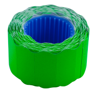 Ценник 26*12мм (500шт, 6м), фигурный, внешняя намотка, зелений