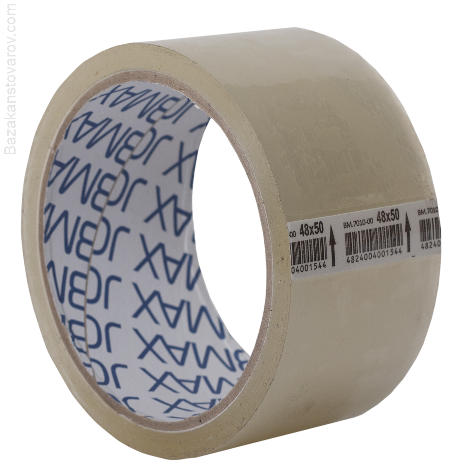 Клейкая лента упак. 48мм x 50ярдов x 40мкм, прозрачный, JOBMAX