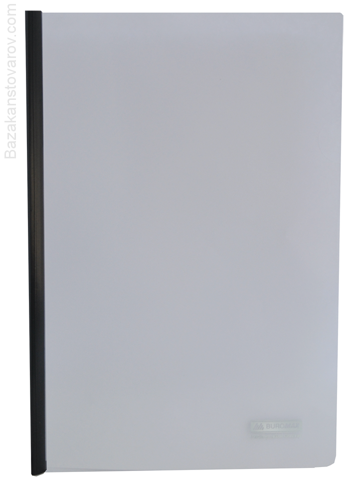 Папка швидкозшивач з притискною планкою, 6мм, чорний