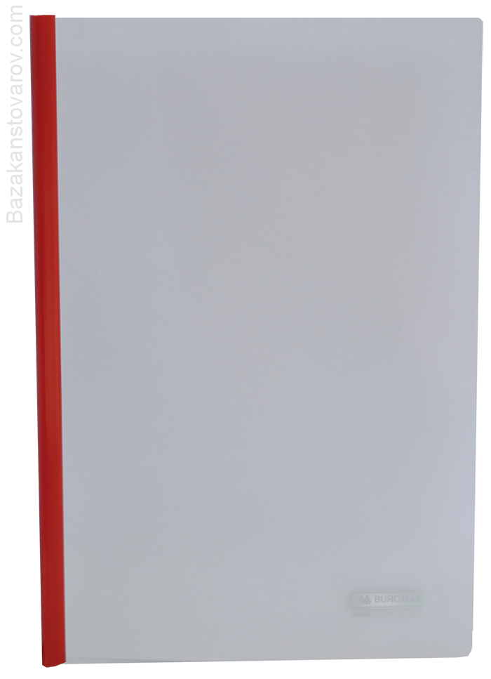 Папка швидкозшивач з притискною планкою, 6мм, червоний