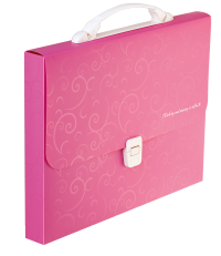 Портфель пласт А435мм, BAROCCO, рожевий