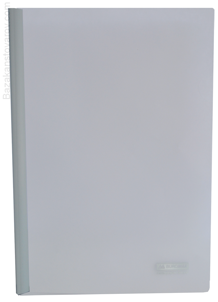 Папка швидкозшивач з притискною планкою, 6мм, білий