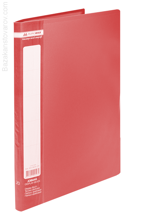 Папка c 20 файлами А4 JOBMAX, красный