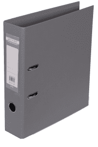 Регистратор двухстор. А4, 70мм, PP, серый, сборный