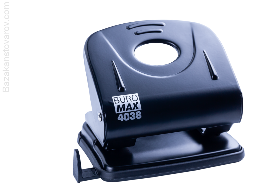 Дырокол металлический, 30л., черный