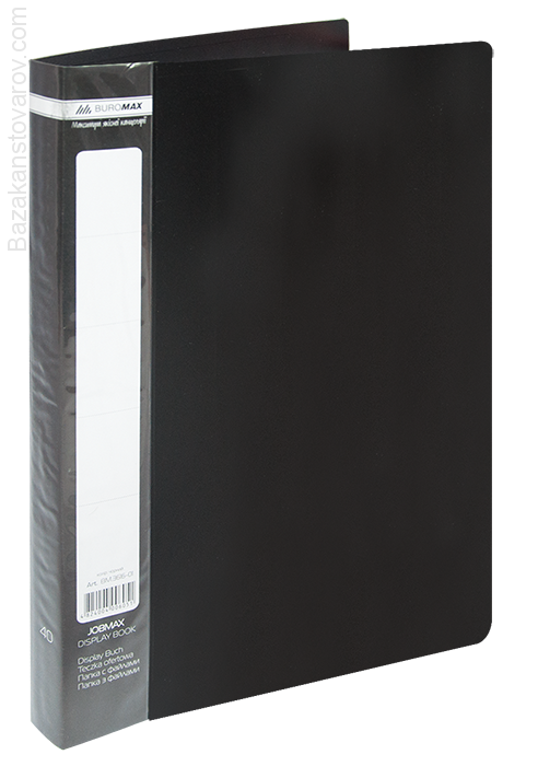 Папка c 40 файлами А4 JOBMAX, чорний