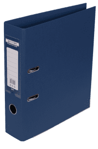 Реєстратор двухстор. А4, 70мм, тим. синій, PP, збірний