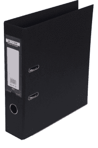 Реєстратор двухстор. А4, 70мм, чорний, PP, збірний