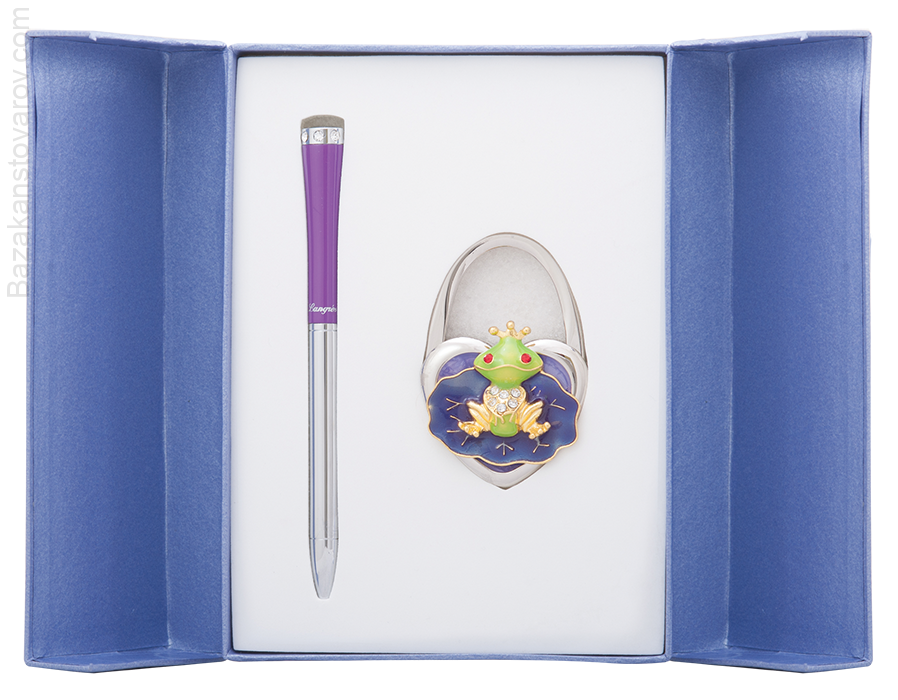 Набор подарочный "Fairy Tale": ручка шариковая + крючек д сумки, фиолетовый