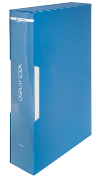 Папка c 80 файлами А4 (в чохлі), синій